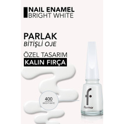 Flormar Nail Enamel 400 Bright White