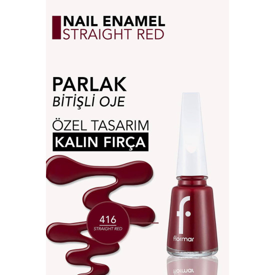 Nail Enamel – New - Straight Red 416