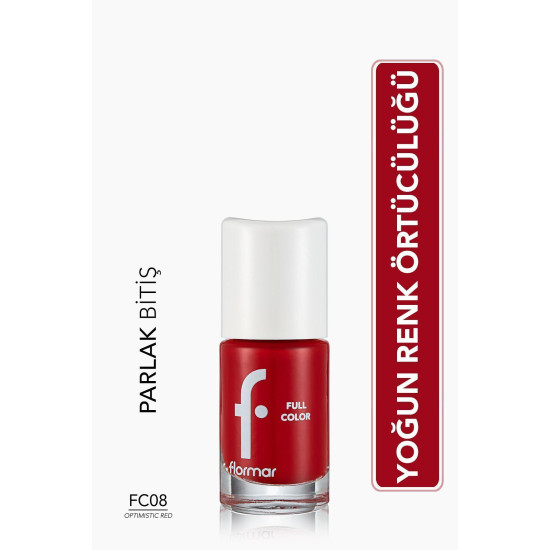 Full Color Nail Enamel – New - Optimistic Red08