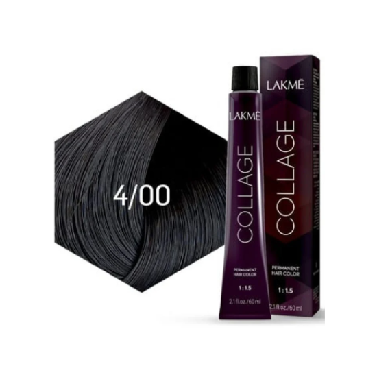 Lakme Collage Hair Color 4/00 Medium Brown - 60ml