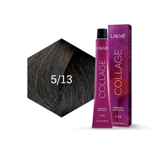 Lakme Collage Hair Color 5/13 Light Beige Brown - 60ml