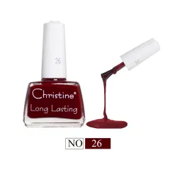 Christine Long-Lasting Nail Polish Shade 26 - Red - 12ml