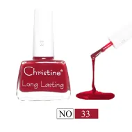 Christine Long-Lasting Nail Polish Shade 33 - Red - 12ml